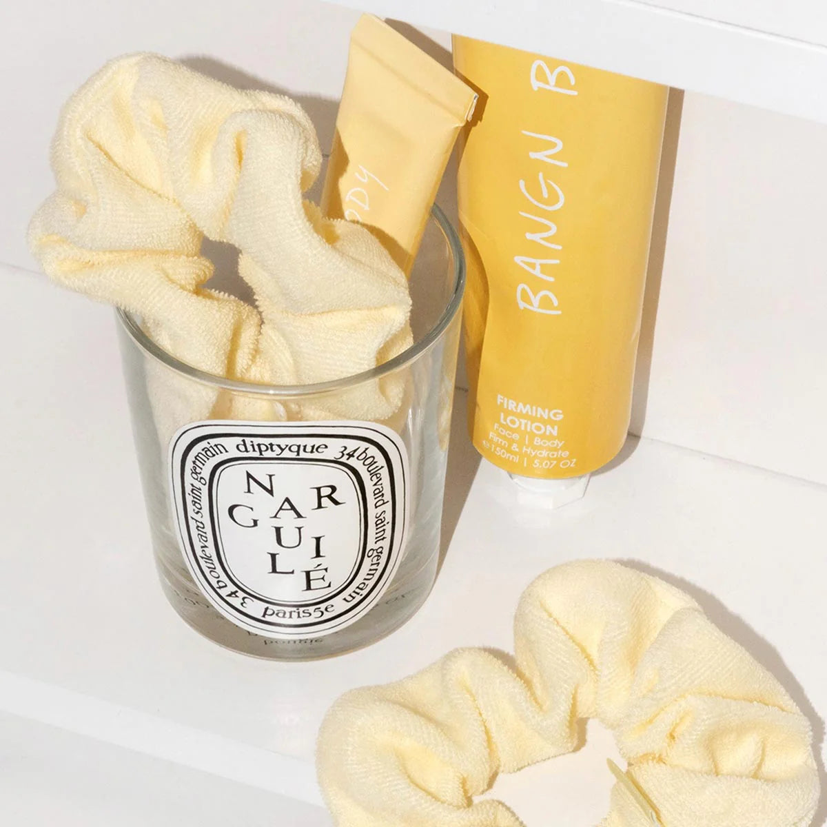 Yellow Terry Towelling Scrunchie