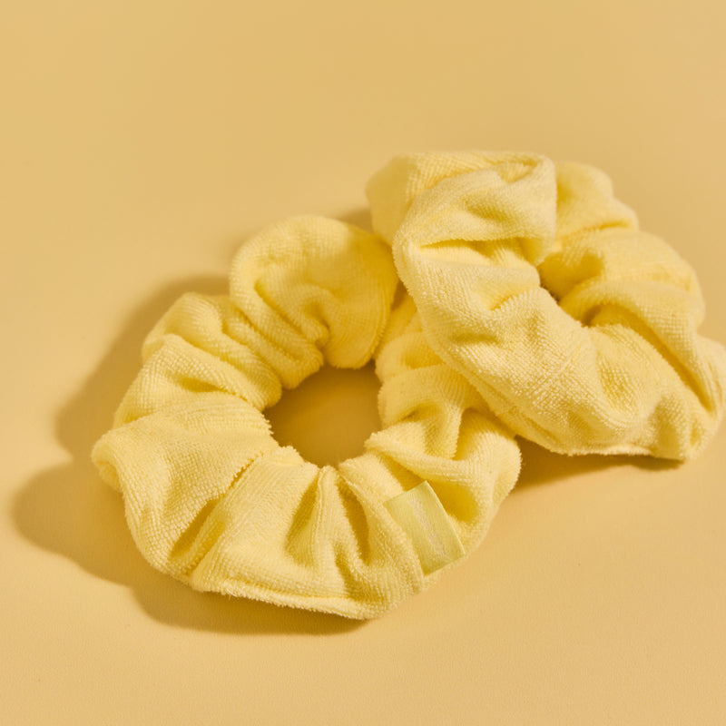 Explore Yellow Terry Towelling Scrunchie | Bangn Body