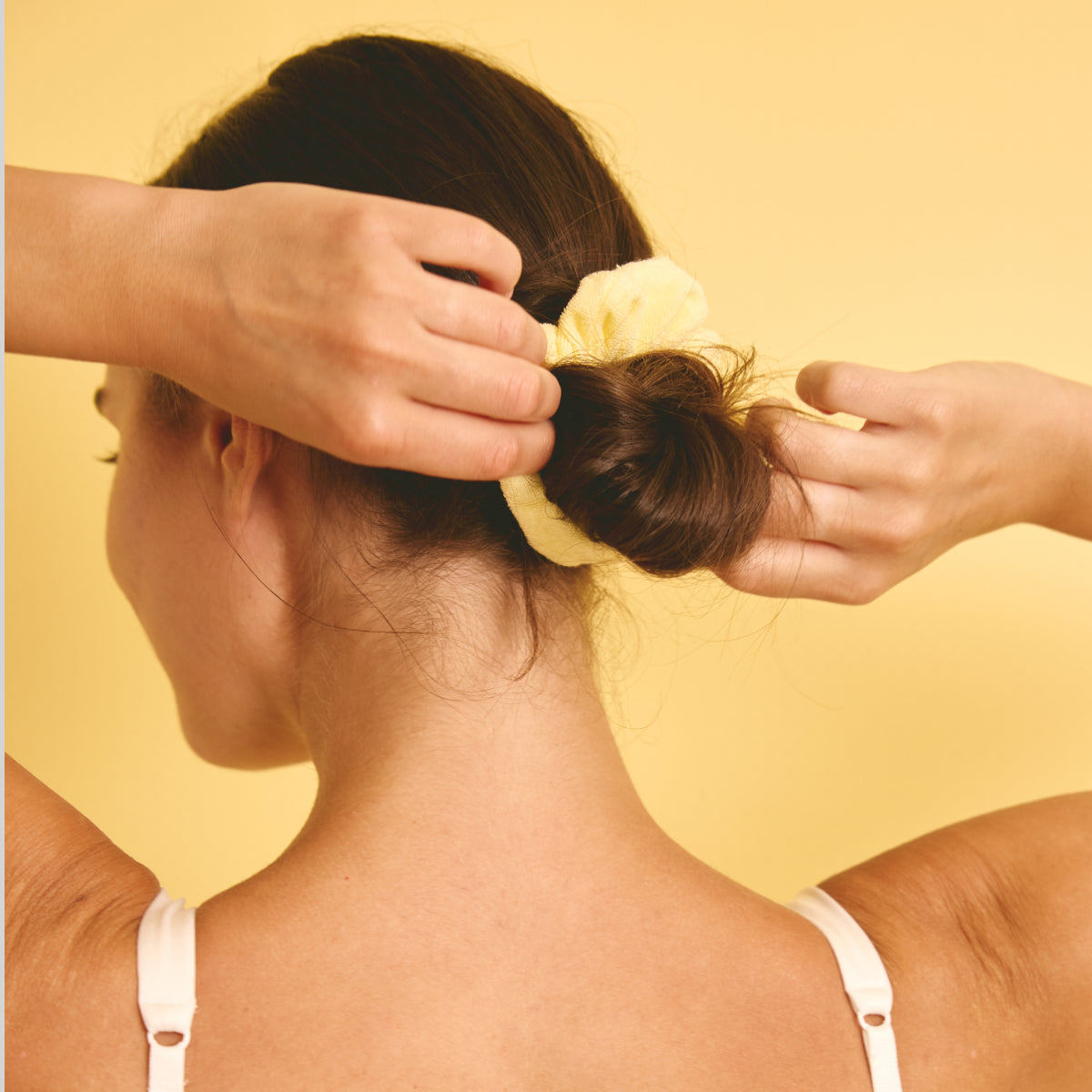 Yellow Terry Towelling Scrunchie
