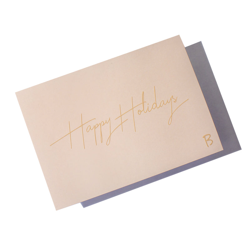 Embossed 'Happy Holidays' (A6)